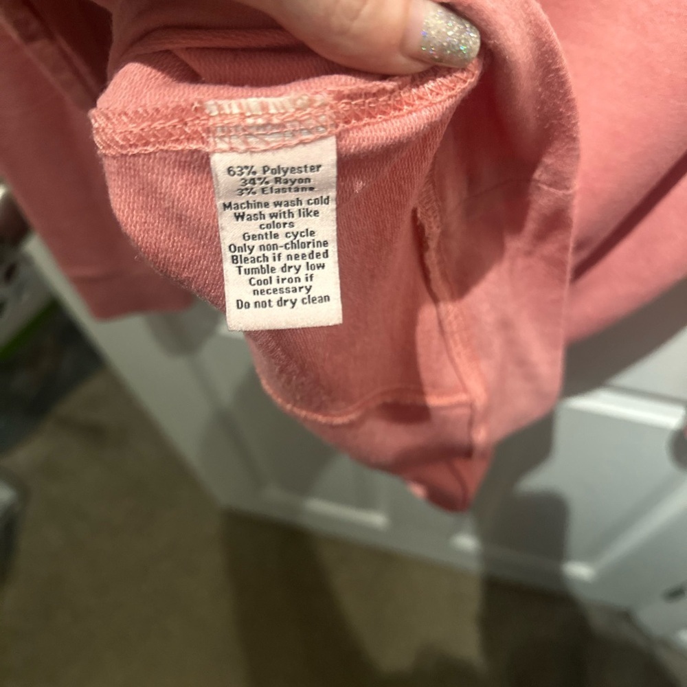 Juicy Couture Women's size M Pink High Low V-Cut Out Neckline Med Weight Long Sl - Picture 5 of 6